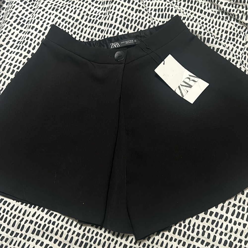 Zara XS shirt skirt black NWT